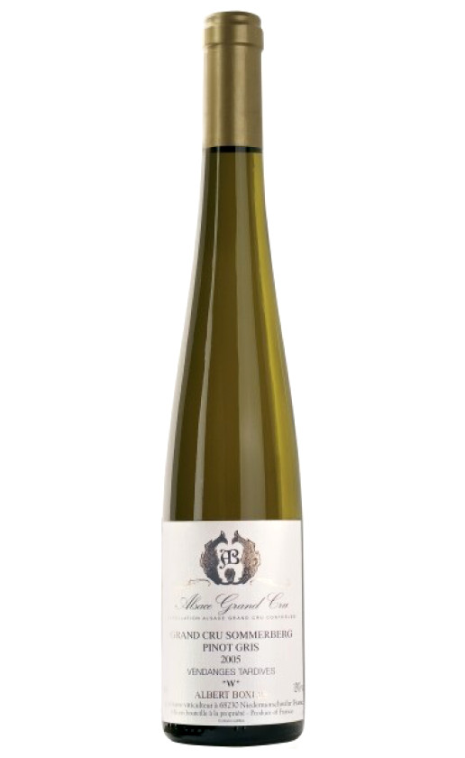 Albert Boxler Pinot Gris Vendanges Tardives Alsace Grand Cru Sommerberg 2005