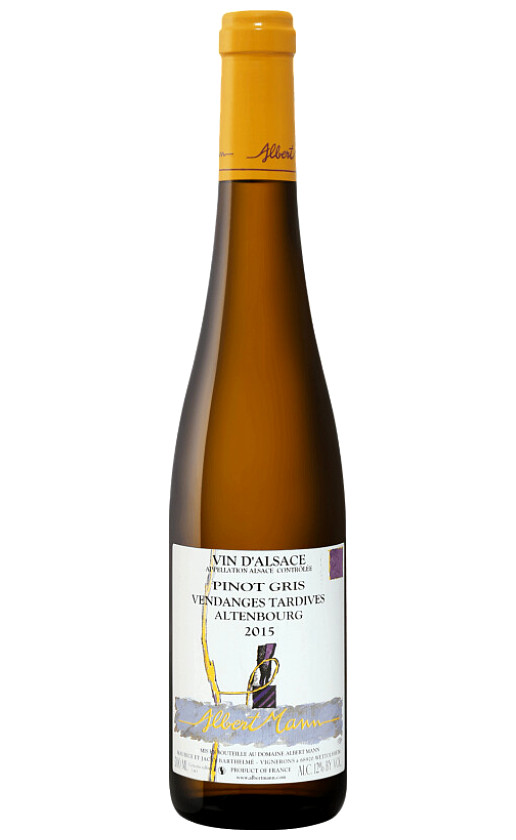 Albert Mann Pinot Gris Vendanges Tardives Altenbourg Alsace 2015