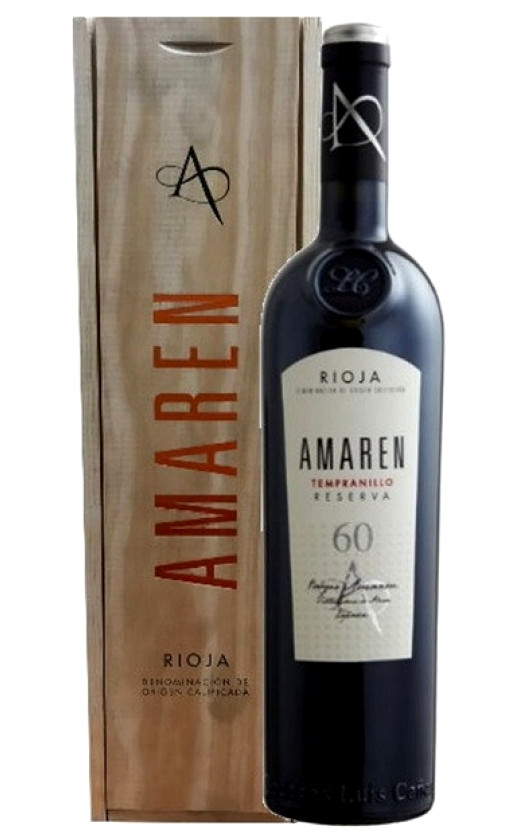 Amaren Reserva Tempranillo 60 Rioja wooden box