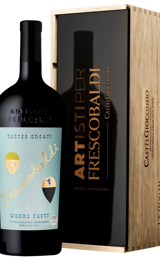 Artisti per Frescobaldi Castelgiocondo Brunello di Montalcino 2011 wooden box
