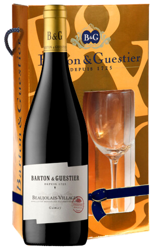 Barton Guestier Passeport Beaujolais-Villages gift box with glass