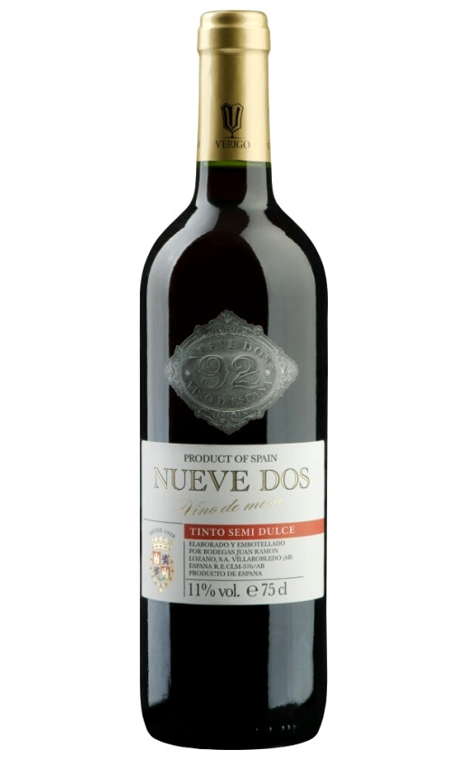 Bodegas Lozano Nueve Dos Tinto Semidulce