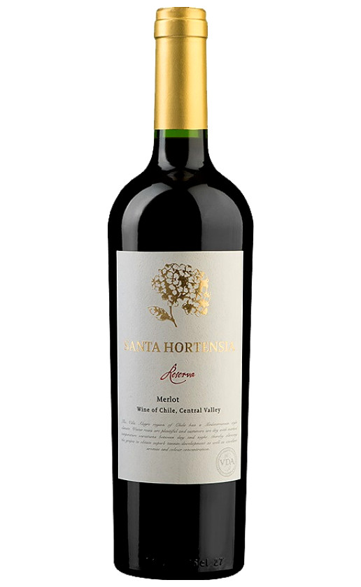 Bodegas y Vinedos de Aguirre Santa Hortensia Merlot Reserva Central Valley 2017