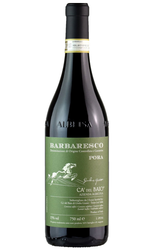 Ca'del Baio Barbaresco Pora 2017