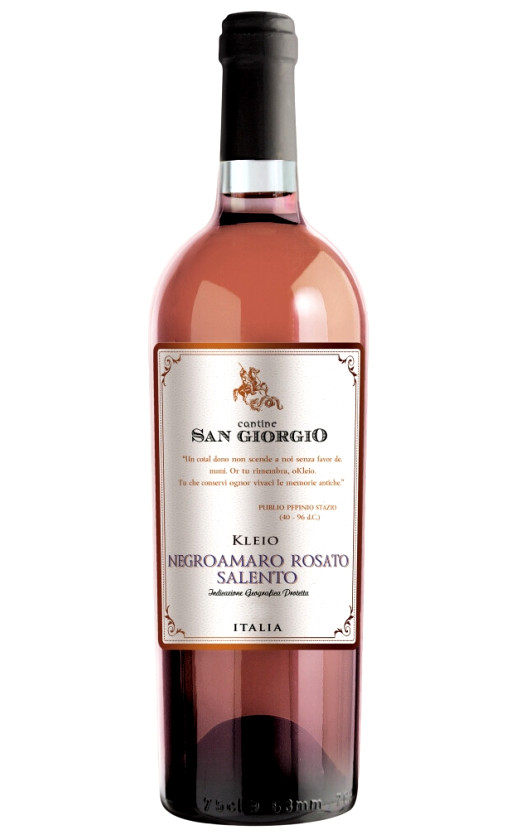 Cantine San Giorgio Kleio Negroamaro Rosato Salento