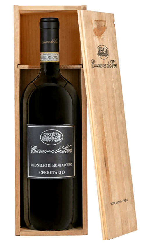 Casanova di Neri Brunello di Montalcino Cerretalto 2015 wooden box