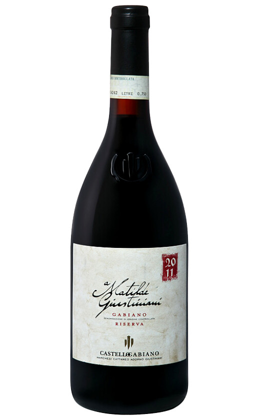 Castello di Gabiano A Matilde Giustiniani Gabiano Riserva 2011