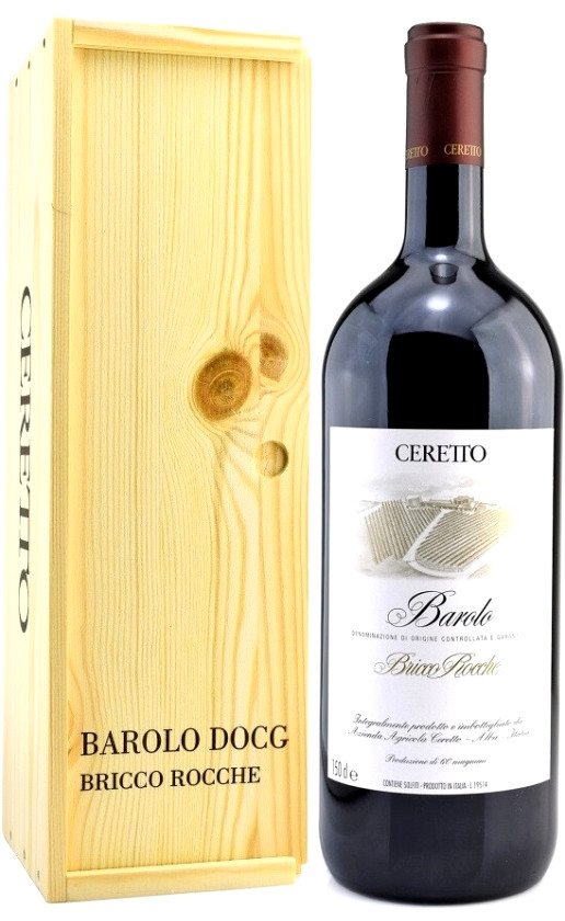Ceretto Barolo Bricco Rocche 2016 wooden box