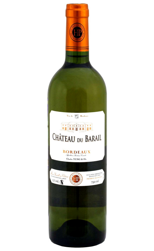 Charles Yung Fils Chateau du Barail Bordeaux Blanc 2018