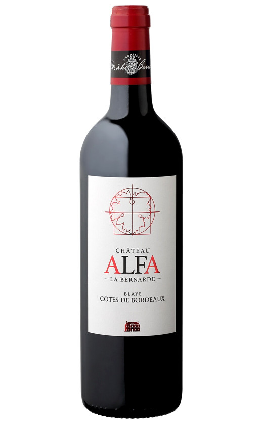 Chateau Alfa la Bernarde Blaye Cotes de Bordeaux 2018