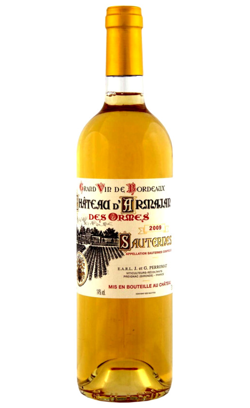 Chateau d'Armajan des Ormes Sauternes 2009