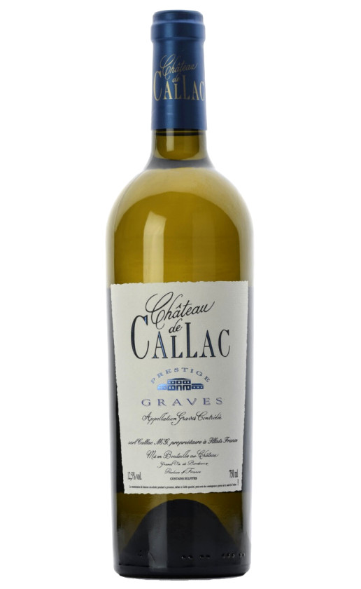 Chateau de Callac Prestige Blanc Graves 2018