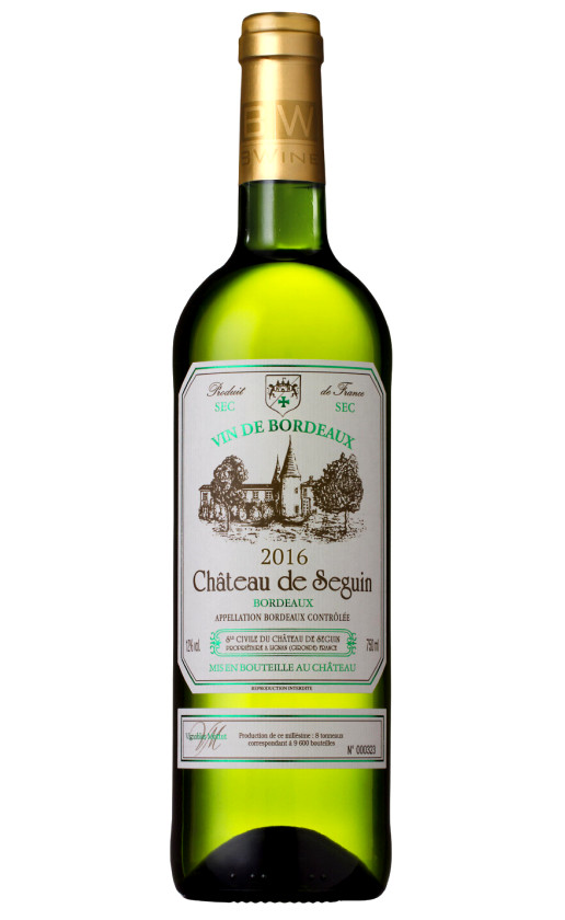Chateau de Seguin Bordeaux Blanc 2016