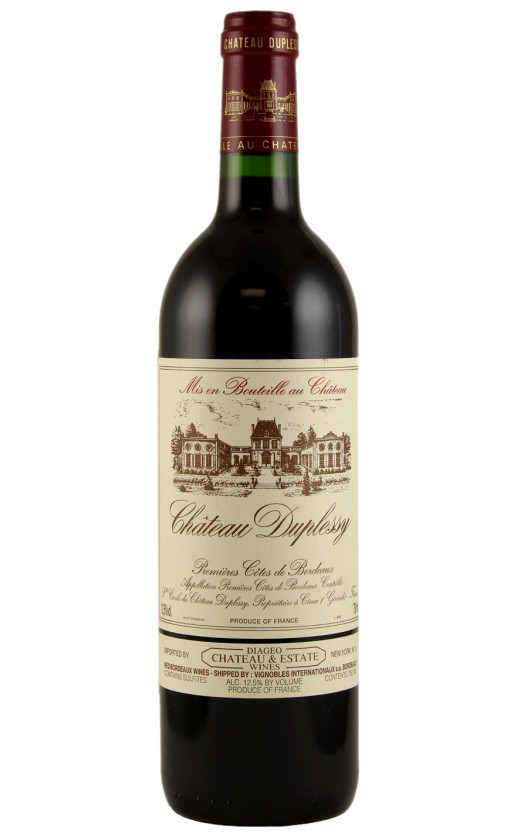 Chateau Duplessy Premieres Cotes de Bordeaux 2014