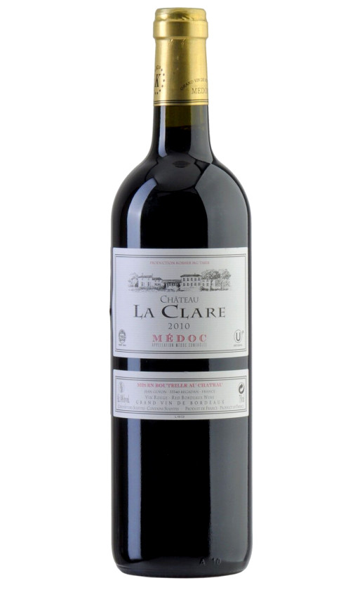 Chateau La Clare kosher mevushal Medoc Cru bourgeois 2010