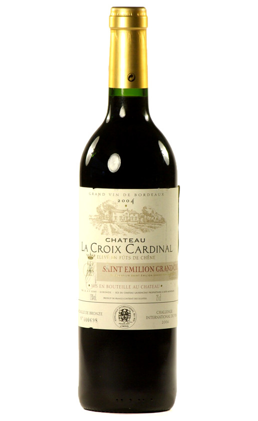 Chateau La Croix Cardinal Saint Emilion Grand Cru 2004