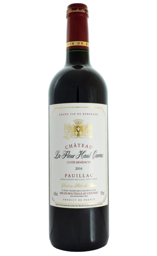 Chateau La Fleur Haut Carras Cuvee Benedicte Pauillac 2016
