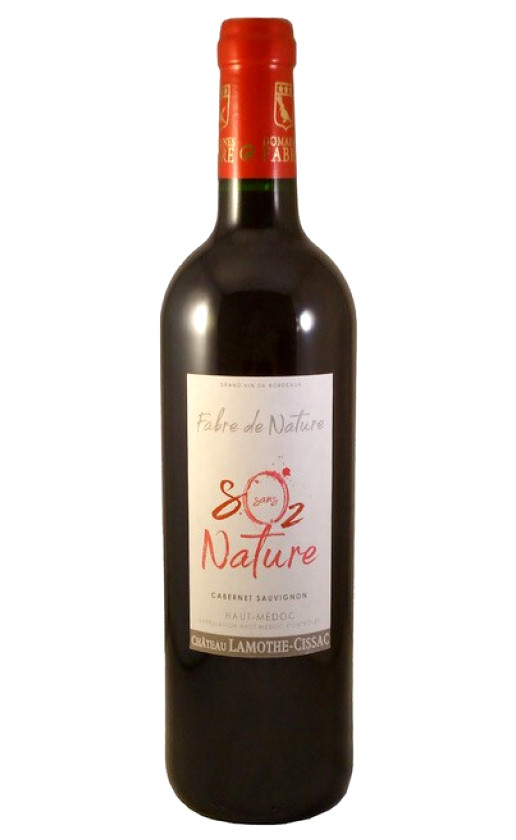 Chateau Lamothe-Cissac Fabre de Nature Sans SO2 Haut-Medoc 2018