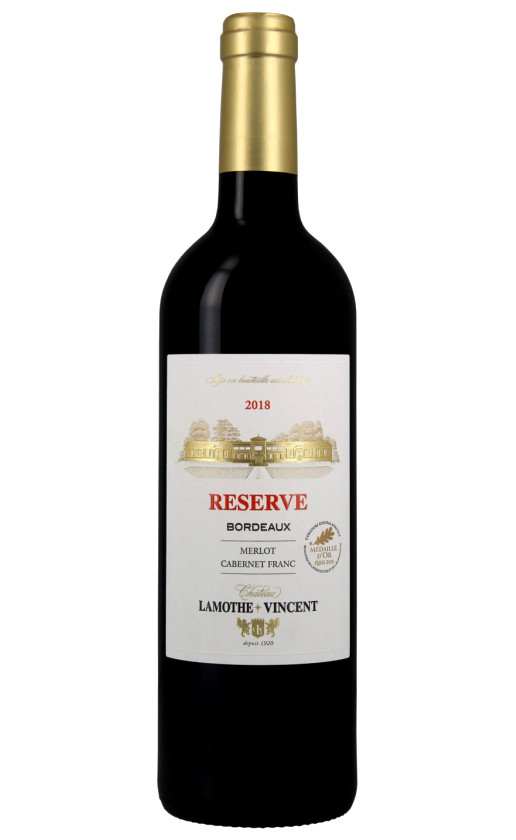 Chateau Lamothe-Vincent Reserve Rouge Bordeaux 2018