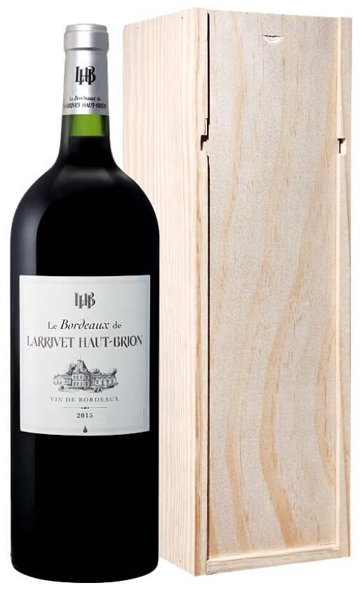 Chateau Larrivet Haut-Brion Pessac-Leognan 2015 wooden box