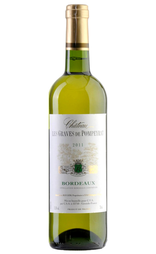 Chateau Les Graves de Pompeyrat Blanc Bordeaux 2011