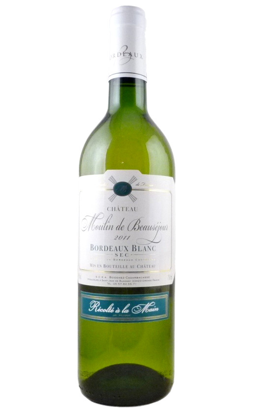 Chateau Moulin de Beausejour Blanc Bordeaux 2011