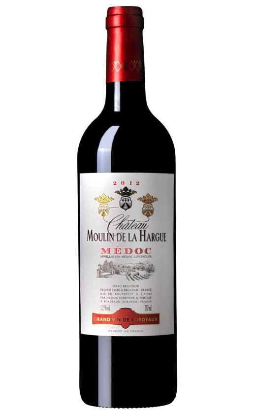 Chateau Moulin De La Hargue Medoc 2016