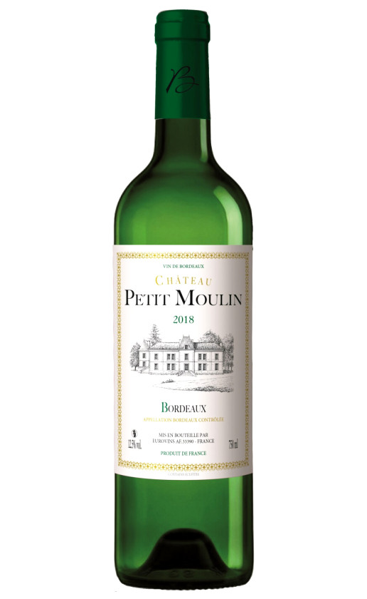 Chateau Petit Moulin Blanc Bordeaux 2018