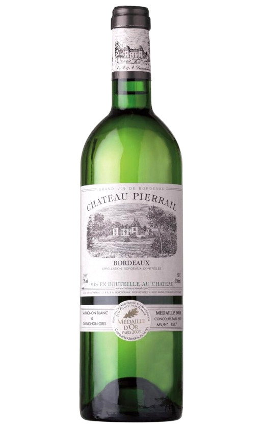 Chateau Pierrail Blanc Bordeaux 2019