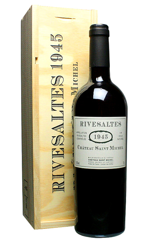 Chateau Saint Michel Rivesaltes 1945 wooden box