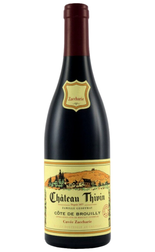 Chateau Thivin Cuvee Zaccharie Cote de Brouilly 2019