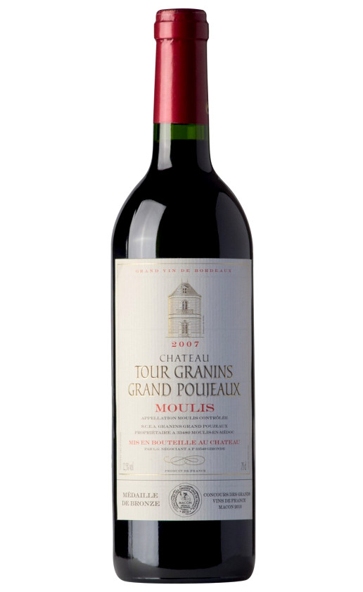 Chateau Tour Granins Grand Poujeau Moulis 2007
