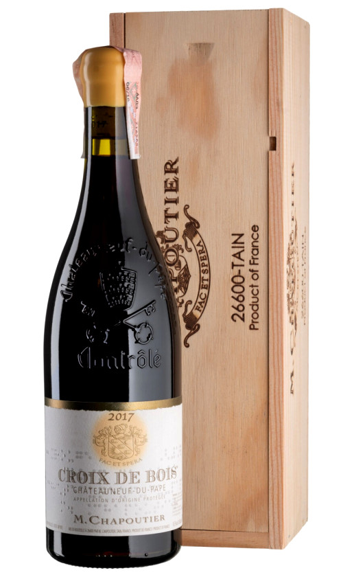 Chateauneuf-du-Pape Croix de Bois 2017 wooden box