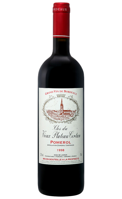 Clos du Vieux Plateau Certan Pomerol 1998