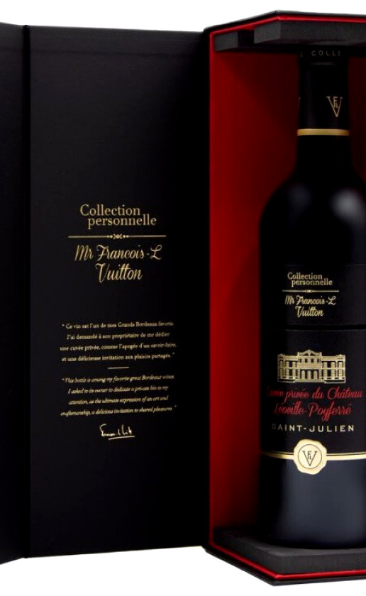 Collection personnelle. Mr Francois-L Vuitton Cuvee Privee du Chateau Leoville-Poyferre Saint-Julien 2014 gift box