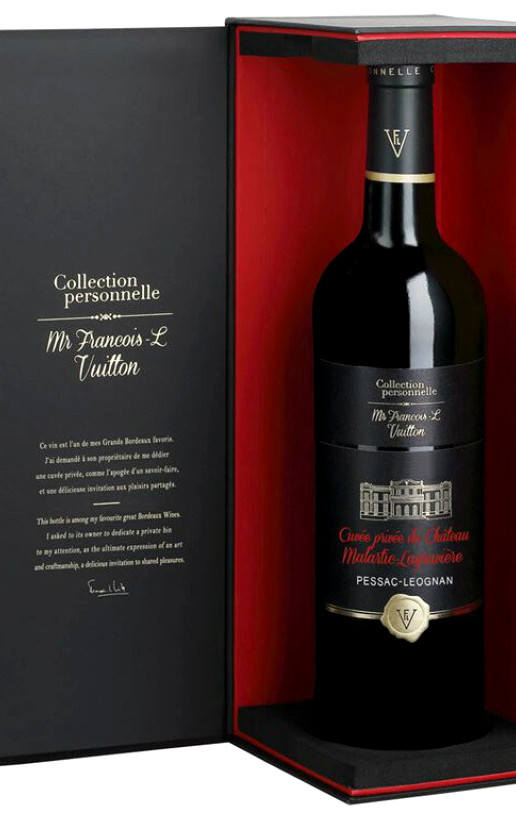 Collection personnelle. Mr Francois-L Vuitton Cuvee Privee du Chateau Malartic-Lagraviere Pessac-Leognan 2013 gift box