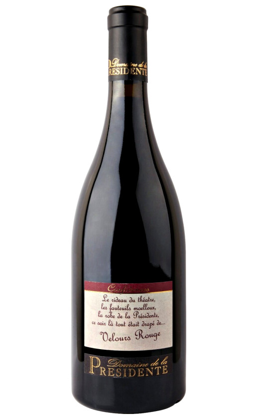 Domaine de la Presidente Confidences Velours Rouge Cairanne Cotes du Rhone Villages 2005