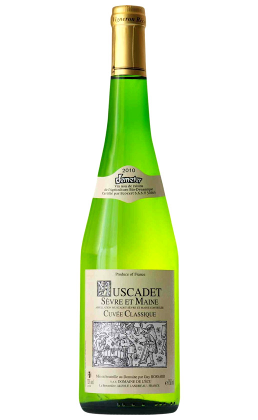 Domaine de l'Ecu Cuvee Classique Muscadet Sevre et Maine 2010