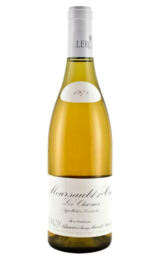 Domaine Leroy Meursault Premier Cru Les Charmes 1978