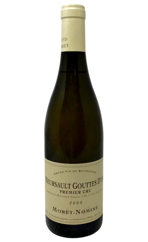 Domaine Moret-Nomine Meursault Gouttes d'Or Premier Cru 2008