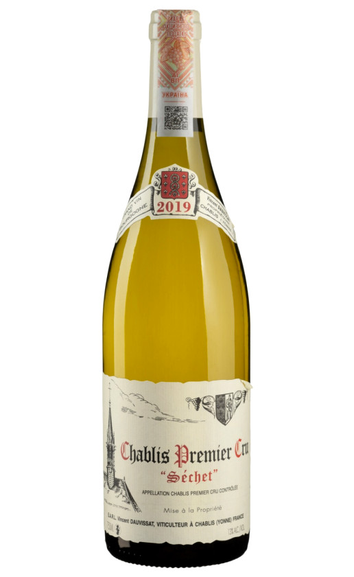 Domaine Rene Vincent Dauvissat Chablis Premier Cru Sechet 2019