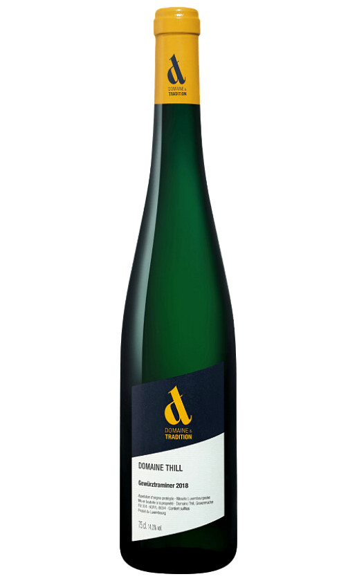 Domaine Thill Domaine et Tradition Gewurztraminer Moselle Luxembourgeoise 2018
