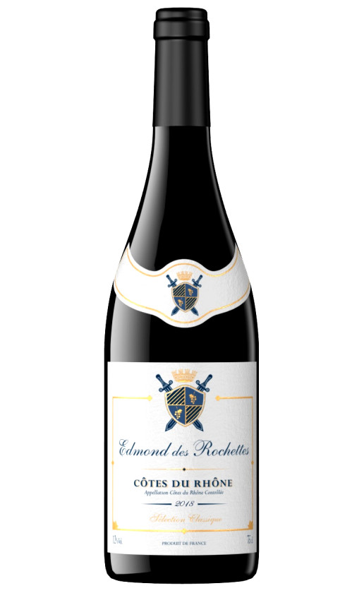 Edmond des Rochettes Cotes du Rhone Rouge 2018