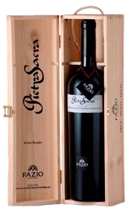 Fazio PietraSacra Rosso Riserva Erice 2010 wooden box