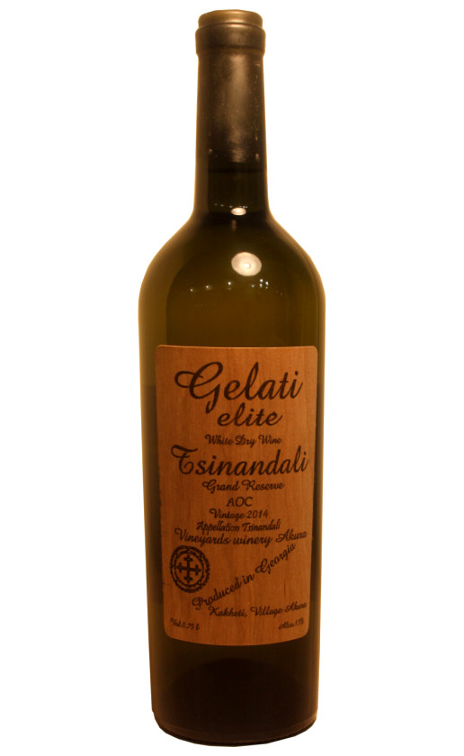 Georgian Alco Group Gelati Elite Tsinandali Grand Reserve 2014
