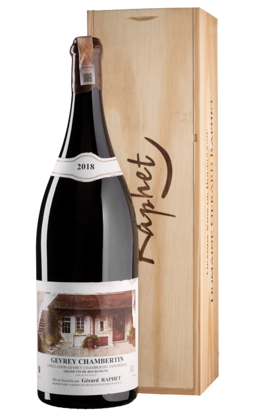 Gerard Raphet Gevrey-Chambertin 2018 wooden box