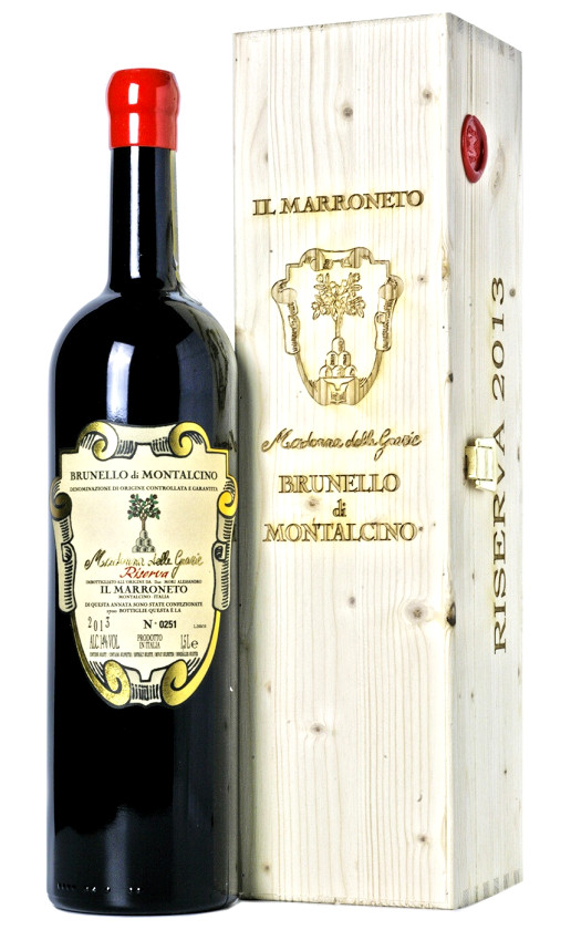 Il Marroneto Madonna delle Grazie Brunello di Montalcino Riserva 2013 wooden box