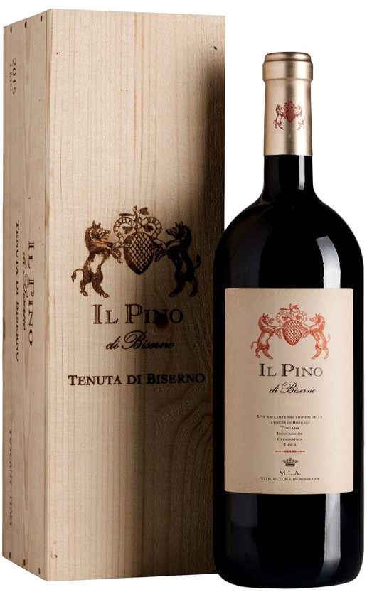 Il Pino di Biserno Toscana 2018 wooden box
