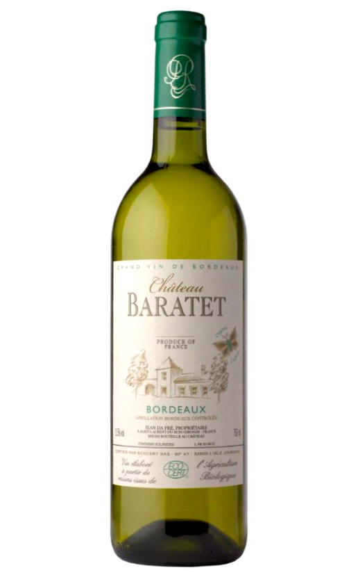 Jean Da Fre Chateau Baratet Blanc Bordeaux