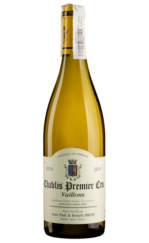 Jean-Paul Benoit Droin Chablis Premier Cru Vaillons 2019